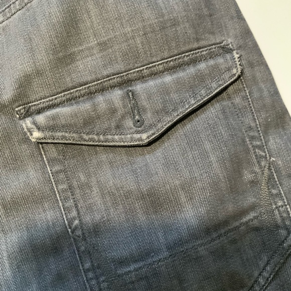 Allsaints Spitalfields Quarry Split Gray Button Fly Tapered Denim Jeans - Picture 10 of 12